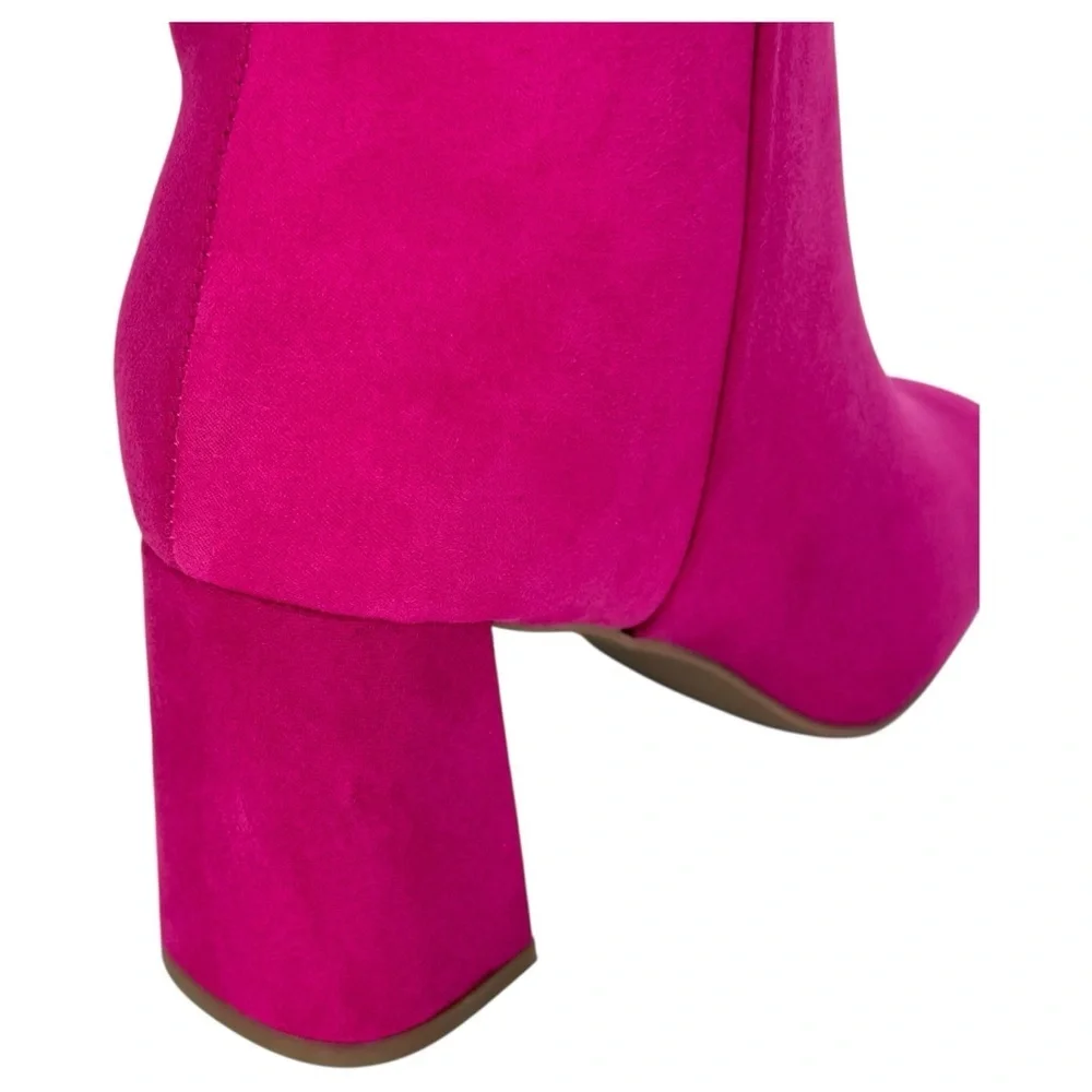 Sugar Element Fuschia Microsuede Womens Ankle Boots Size 7M - Picture 10 of 14